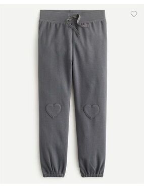 Crewcuts knit jogger with heart patches
